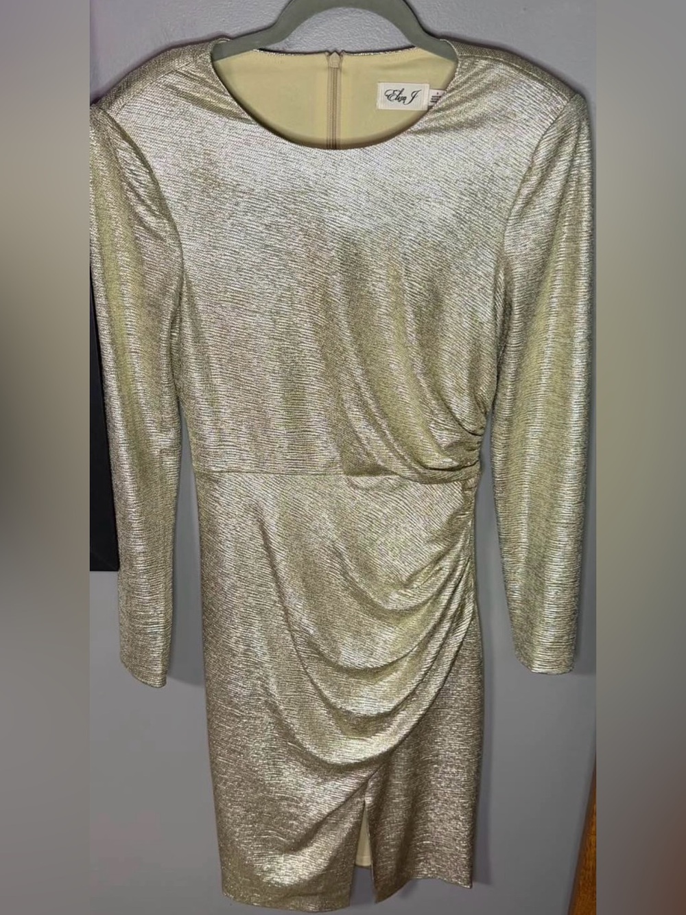 Eliza J Beige-Cream Knit Top with Signature Label